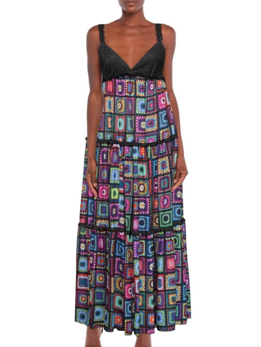 NWT! GAeLLE,crochet print,maxi,dress!